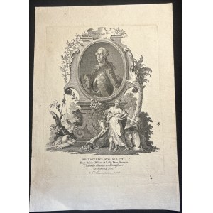 Książę Franciszek Ksawery, syn króla Polski Augusta III - Johann Esaias Nilson [ok. 1760, miedzioryt]