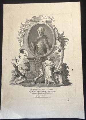 Książę Franciszek Ksawery, syn króla Polski Augusta III - Johann Esaias Nilson [ok. 1760, miedzioryt]