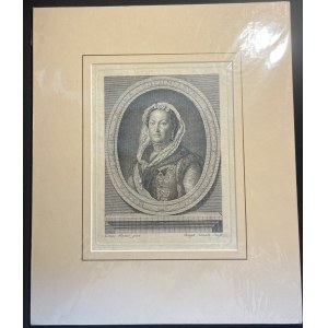 Maria Iosepha Regina Poloniarum - Giuseppe Canale [Reine Marie-Joseph de Pologne, vers 1760, gravure sur cuivre].