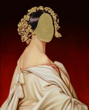 Daria Zbień, Lady Charlotte in gold after Joseph Karl Stieler Portrait of the Actress Charlotte von Hagn, 2024