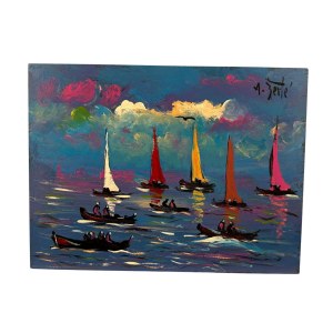 Antonio Bertè, Segelboote - Antonio Bertè (Neapel 1936 - 2009)