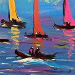 Antonio Bertè, Segelboote - Antonio Bertè (Neapel 1936 - 2009)
