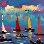 Antonio Bertè, Segelboote - Antonio Bertè (Neapel 1936 - 2009)