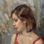 Attilio Toro, Portrait of a young seated woman - Attilio Toro (1892 - 1982)