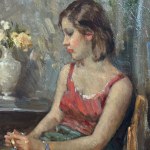 Attilio Toro, Portrait of a young seated woman - Attilio Toro (1892 - 1982)