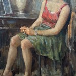 Attilio Toro, Portrait of a young seated woman - Attilio Toro (1892 - 1982)