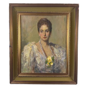 UNIDENTIFIED SIGNATURE, Portrait of a woman in the Impressionist style