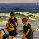 UNIDENTIFIED SIGNATURE, Children playing by the sea