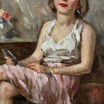 Attilio Toro, Portrait of a woman in an interior setting - Attilio Toro (1892 - 1982)