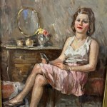 Attilio Toro, Portrait of a woman in an interior setting - Attilio Toro (1892 - 1982)