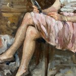 Attilio Toro, Portrait of a woman in an interior setting - Attilio Toro (1892 - 1982)
