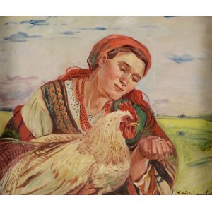 Wincenty Wodzinowski (1866-1940), Dziewczyna z białym kogutem