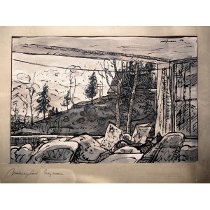 Mieczysław Wejman (1912-1997), Veduta dal sanatorio di Zakopane, 1954