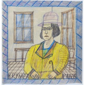 Nikifor Krynicki (1895-1968), Portrait of a Man in a Hat