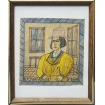 Nikifor Krynicki (1895-1968), Portrait of a Man in a Hat