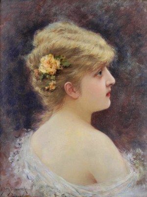 Emile E. Semenowsky (1857-1911), Portret kobiety. 1889