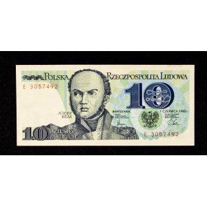 Poland, PRL, 10 zloty 01.06.1982 Józef Bem, E series