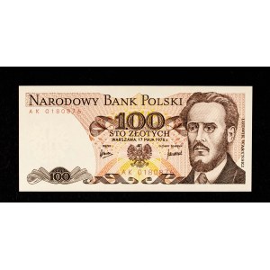Poland, PRL, 100 zloty 17.05.1976, Ludwik Waryński, AK series