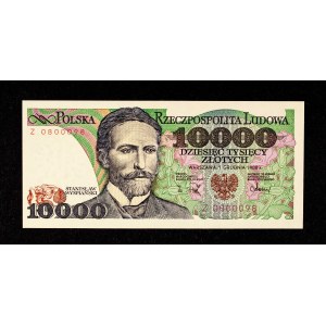 Pologne, PRL, 10000 zloty 01.12.1988, Stanisław Wyspiański, série Z