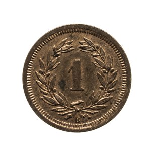 Szwajcaria, 1 rappen 1876