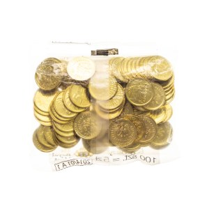 Poland, the Republic since 1989, mint bag of 5 pennies 2013, Royal Minit London. 100 coins.