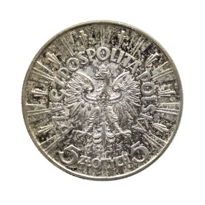 Poland, Second Republic, 5 zloty 1936, Pilsudski, Warsaw