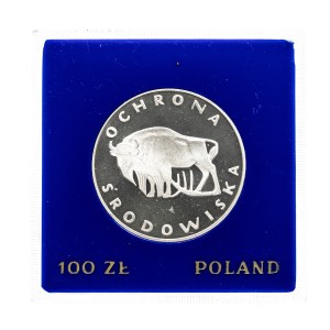 Poland, People's Republic of Poland, 100 zloty 1977, Environmental Protection - Bison
