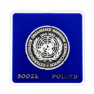 Poland, People's Republic of Poland, 500 zloty 1985, 40 Years of the United Nations