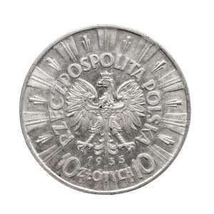 Pologne, Deuxième République polonaise, 10 zloty 1935, Piłsudski, Varsovie