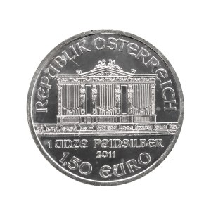 Austria, 1,5 euro 2011 - Filharmonia Wiedeńska, srebro 1 oz