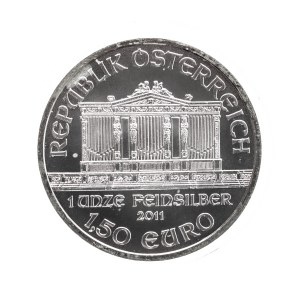 Austria, 1,5 euro 2011 - Filharmonia Wiedeńska, srebro 1 oz