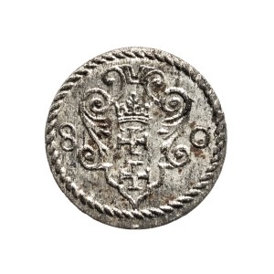 Polska, Stefan Batory, denar 1580, Gdańsk.