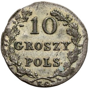 November Uprising, 10 groszy 1831 KG, Warsaw.