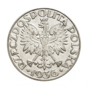Polska, II RP, 5 złotych 1936, Żaglowiec, Warszawa