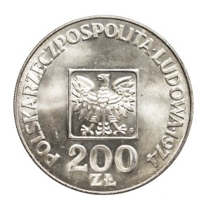 Poľsko, PRL, 200 zlotých 1974, Mapa
