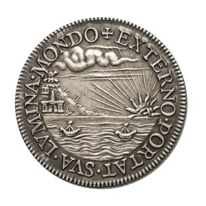 France, Henry III of Valois, coronation medal of 1573. - 19th century print, silver