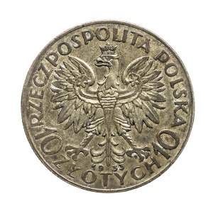 Poland, Second Republic, 10 zlotys 1933, Woman, Warsaw