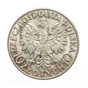 Poland, Second Republic, 10 zlotys 1932, Woman, London