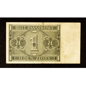 Polska, II Rzeczpospolita, Bilet Państwowy 1 złoty, 1.10.1938. Seria D.