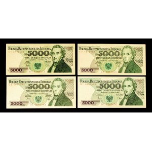 Poland, People's Republic of Poland, set of 4 x 5000 ZŁOTYCH 1.06.1982.