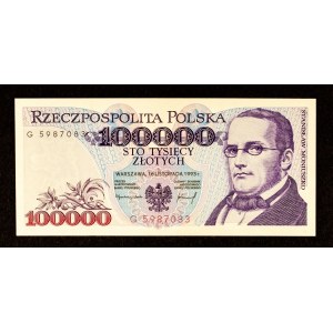 Republic of Poland, 100,000 ZŁOTY 16.11.1993. series G.