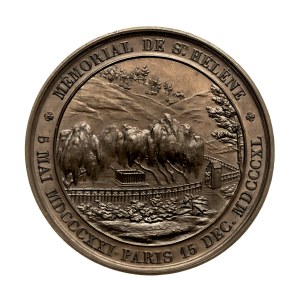 Francja, Napoleon Bonaparte, medal - Memoriał ze Św. Heleny 1840