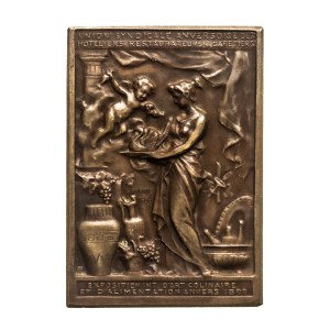 Francja, plakieta nagrodowa Międzynarodowej Wystawy Sztuki Kulinarnej, 1899 - art nouveau