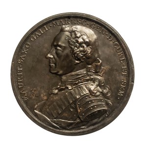 Courland, medal from 1747, commemorating the victories of Maurice Saxon