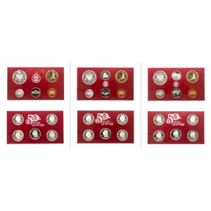 United States of America (USA), Silver Proof Set 2003, 2004 and 2005 coins.