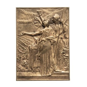 Francia, placca - Banchetto alle Tuileries, organizzato per i sindaci di Francia, 1900 - art nouveau