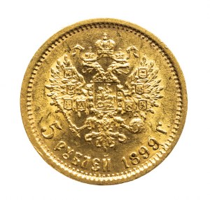 Rosja, Mikołaj II, 5 rubli 1899 ФЗ, Petersburg