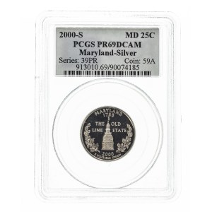 United States of America (USA), 1/4 dollar 2000 S, Maryland, silver