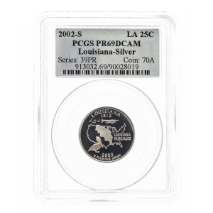 United States of America (USA), 1/4 dollar 2002 S, Louisiana, silver