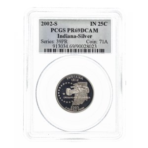 United States of America (USA), 1/4 dollar 2002 S, Indiana, silver